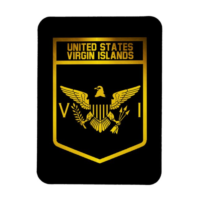 Íman Emblema das Ilhas Virgens dos EUA (Vertical)