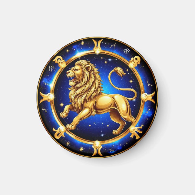 Íman Emblema de Leão do Zodíaco (Frente)