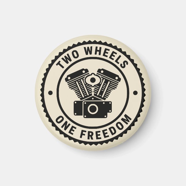 Íman Emblema de Liberdade de Motor Vintage (Frente)
