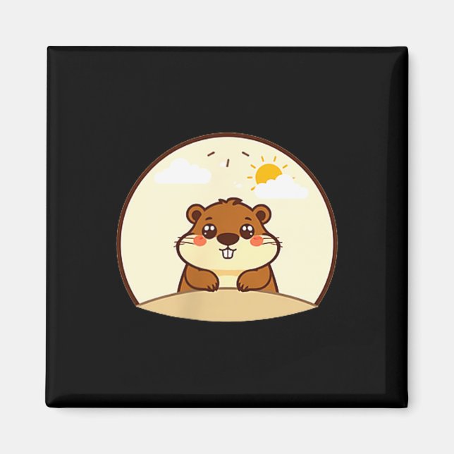 Íman Emblema do Dia da Marmota (Frente)