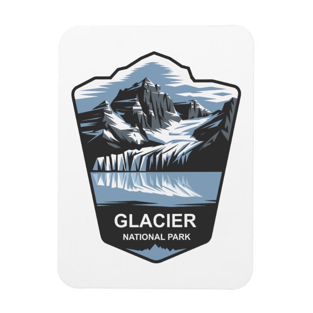 Íman Emblema do Parque Nacional Glacier (Vertical)