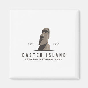 Íman Emblema do Parque Nacional Rapa Nui da Ilha de Pás