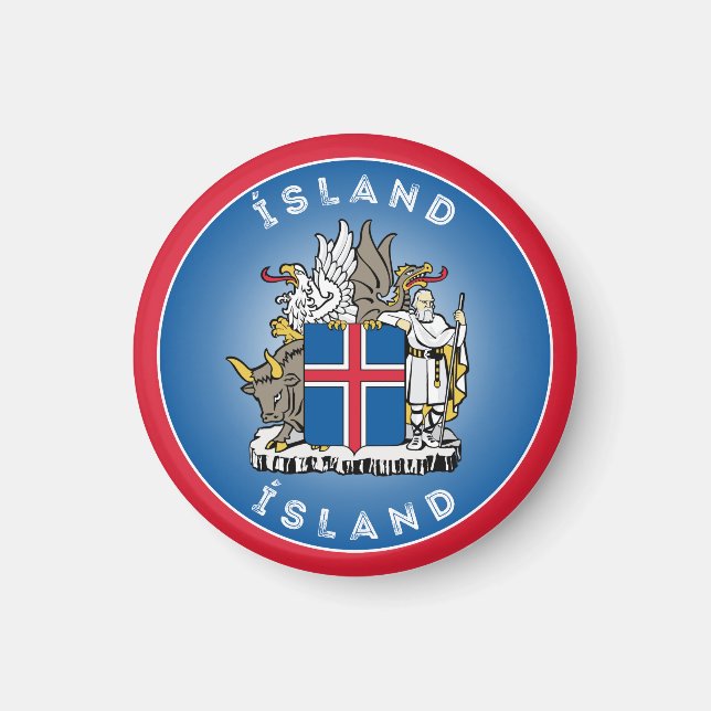 Íman Emblema do Patrimônio da Islândia (Frente)