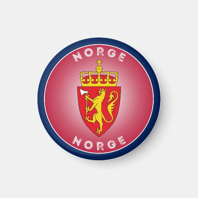 Íman Emblema do Patrimônio da Noruega (Frente)