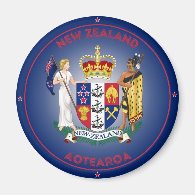 Íman Emblema do Patrimônio da Nova Zelândia (Frente)