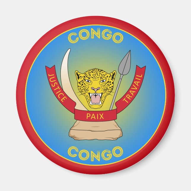 Íman Emblema do Patrimônio da RD Congo (Frente)