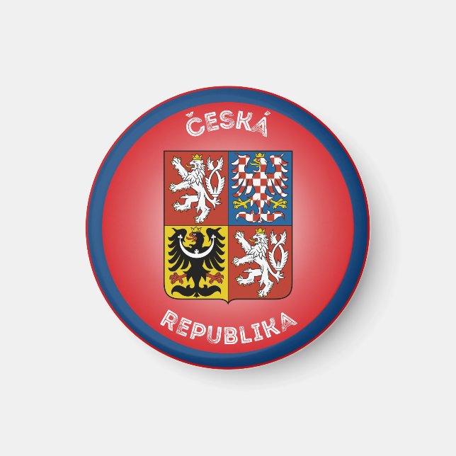 Íman Emblema do Patrimônio da República Tcheca (Frente)