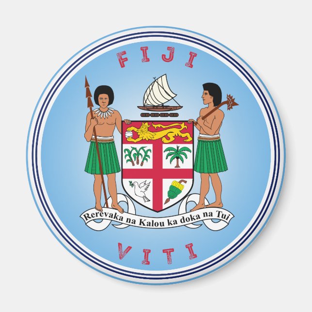 Íman Emblema do Patrimônio de Fiji (Frente)