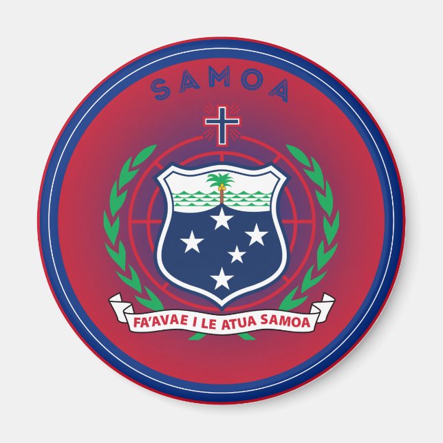 Íman Emblema do Patrimônio de Samoa (Frente)