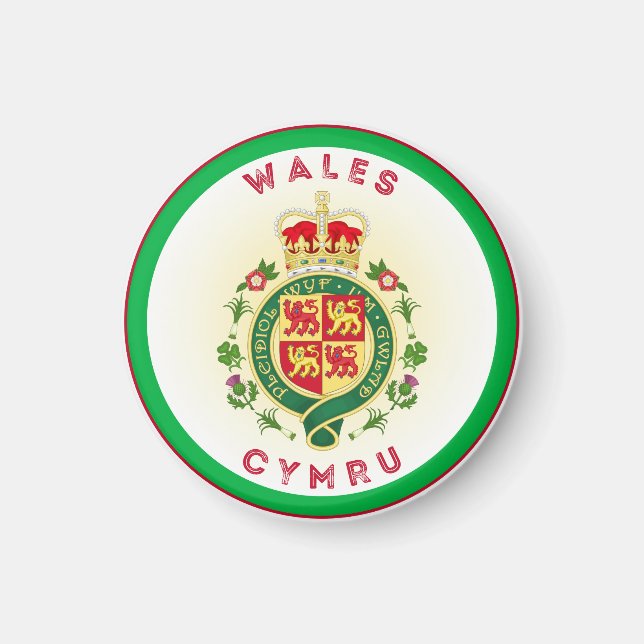 Íman Emblema do Patrimônio do País de Gales (Frente)
