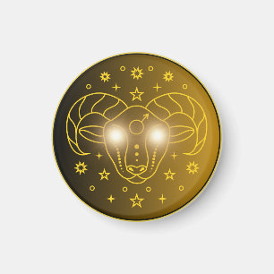 Íman Emblema do Zodíaco Áries   Símbolo Celestial Minim
