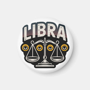 Íman Emblema do Zodíaco de Libra Místico