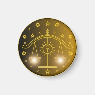 Íman Emblema do Zodíaco de Libra   Símbolo Celestial Mi
