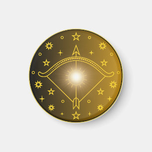 Íman Emblema do Zodíaco de Sagitário Símbolo Celestial 