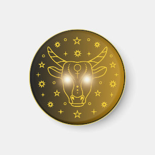 Íman Emblema do Zodíaco Touro   Símbolo Celestial Minim