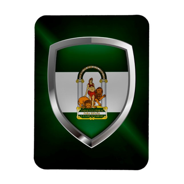 Íman Emblema Metálico Andalucía (Vertical)