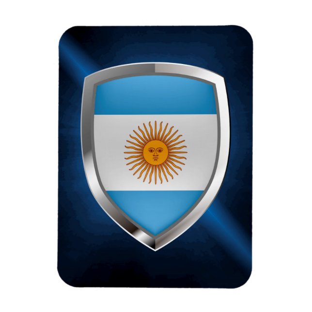 Íman Emblema Metálico Argentina (Vertical)