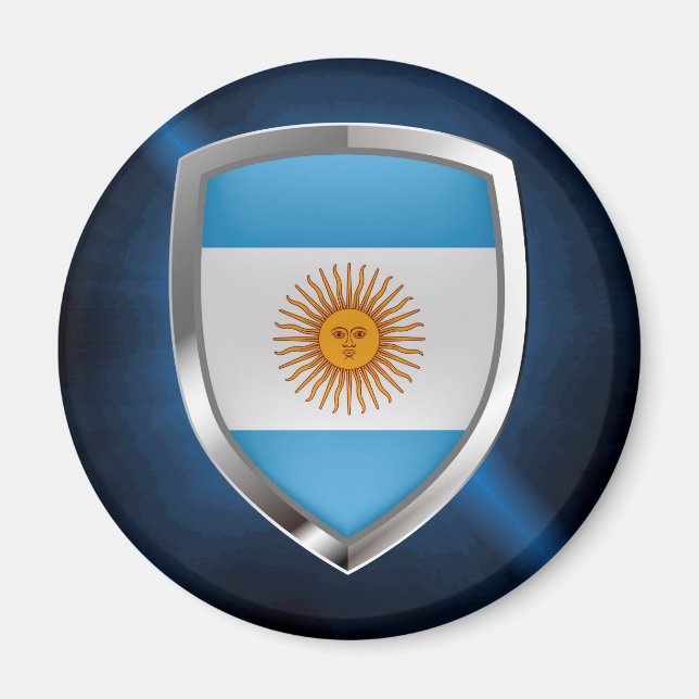 Íman Emblema Metálico Argentina (Frente)