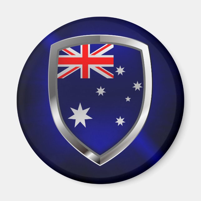 Íman Emblema Metálico da Austrália (Frente)