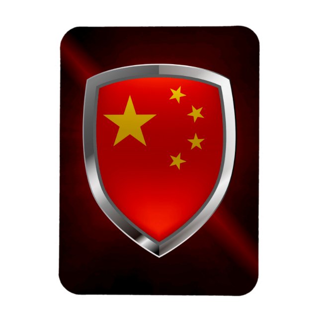 Íman Emblema Metálico da China (Vertical)