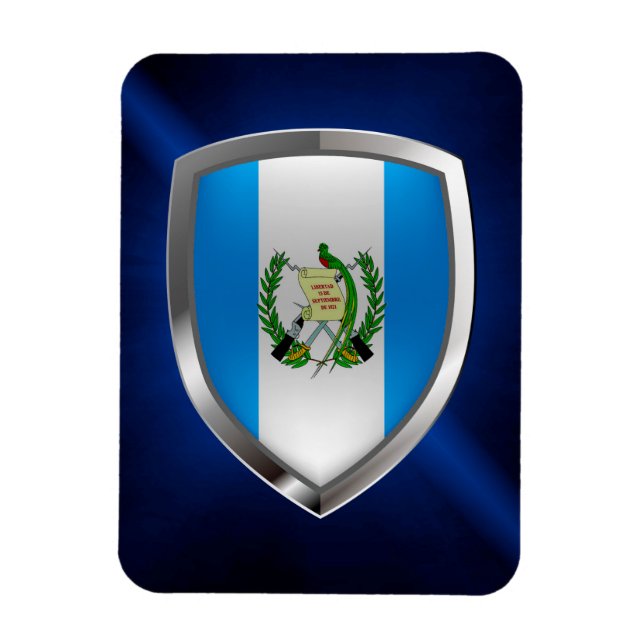 Íman Emblema metálico da Guatemala (Vertical)