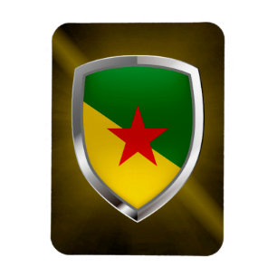 Íman Emblema Metálico da Guiana Francesa