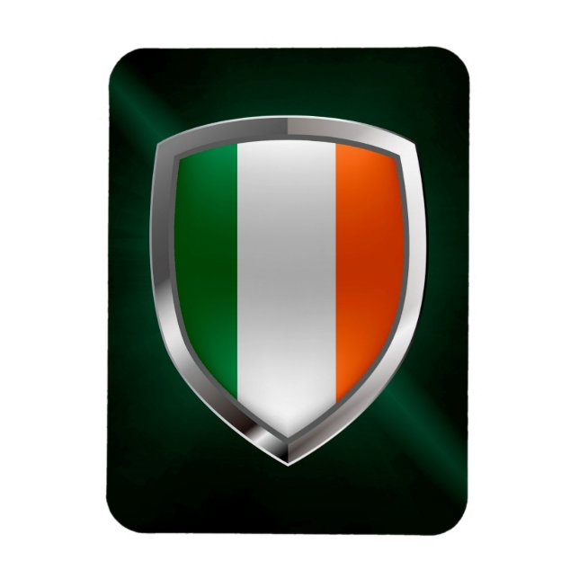 Íman Emblema Metálico da Irlanda (Vertical)