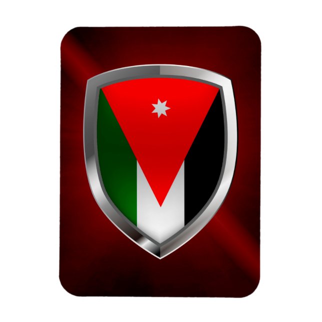Íman Emblema Metálico da Jordânia (Vertical)
