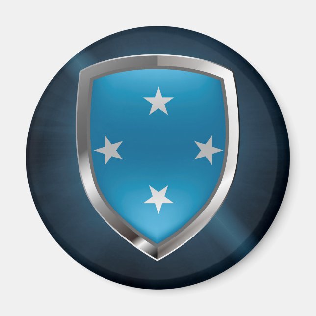 Íman Emblema Metálico da Micronésia (Frente)