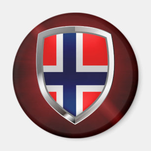Íman Emblema Metálico da Noruega