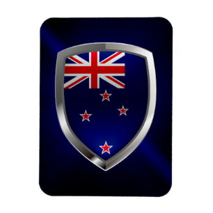 Íman Emblema Metálico da Nova Zelândia