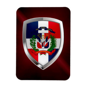 Íman Emblema Metálico da República Dominicana