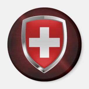 Íman Emblema metálico da suiça