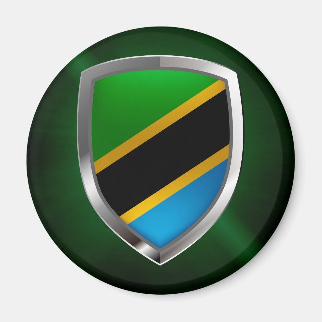 Íman Emblema Metálico da Tanzânia (Frente)
