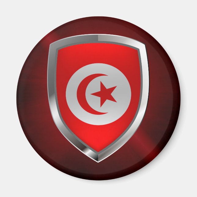 Íman Emblema Metálico da Tunísia (Frente)