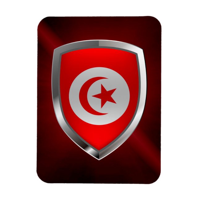 Íman Emblema Metálico da Tunísia (Vertical)