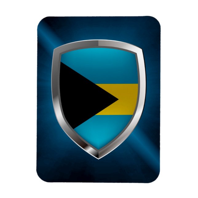 Íman Emblema metálico das Bahamas (Vertical)