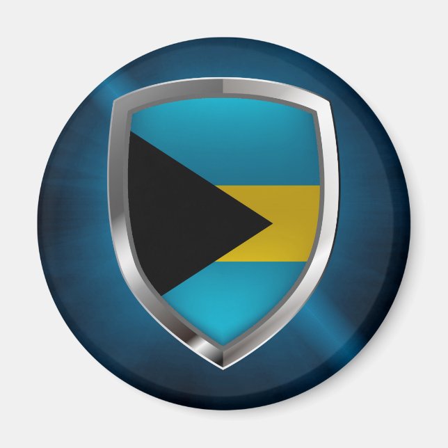 Íman Emblema metálico das Bahamas (Frente)