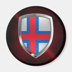 Íman Emblema Metálico das Ilhas Faroé