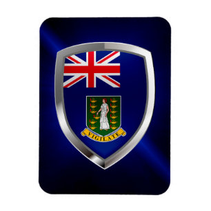 Íman Emblema Metálico das Ilhas Virgens Britânicas