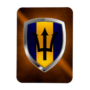 Íman Emblema Metálico de Barbados