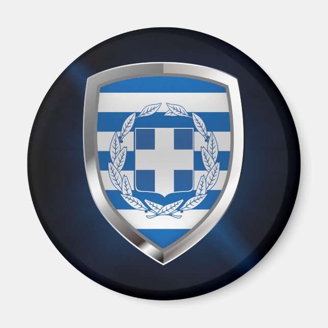 Íman Emblema Metálico de grécia (Frente)
