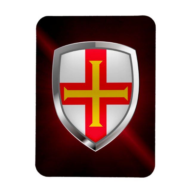 Íman Emblema Metálico de Guernsey (Vertical)