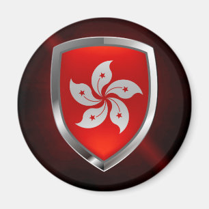 Íman Emblema Metálico de Hong Kong