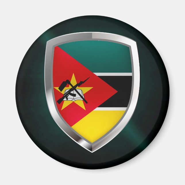 Íman Emblema Metálico de Moçambique (Frente)