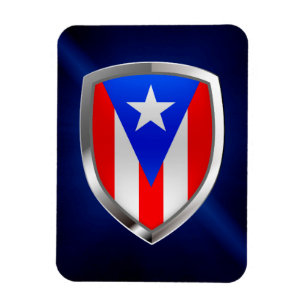 Íman Emblema Metálico de Porto Rico