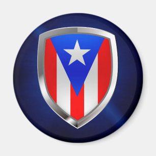 Íman Emblema metálico de Puerto Rico