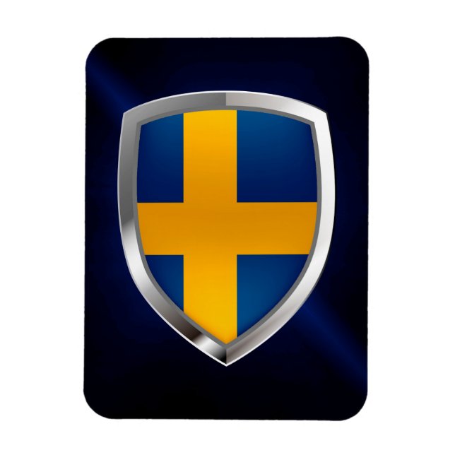 Íman Emblema Metálico de suecia (Vertical)