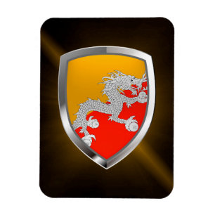 Íman Emblema Metálico do Butão