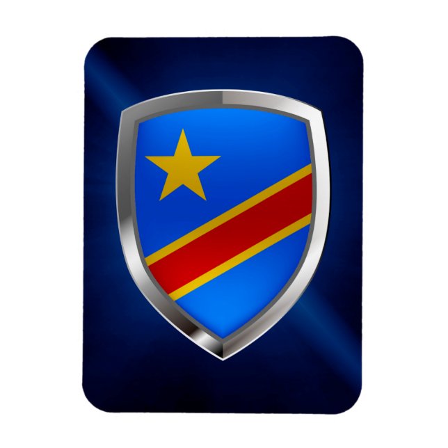 Íman Emblema Metálico do Congo (Vertical)